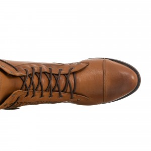 Bota com Detalhes em Laser Caramelo 