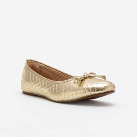 Sapatilha Matelasse Verniz Ouro Light
